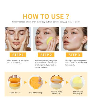 Kojic Acid Turmeric Cleansing Pads - 80 Pads for Dark Spot Fading Pore Shrinking & Oil Control - Smooth & Soft Skin Repair - Buy Online on SooperMarket.com