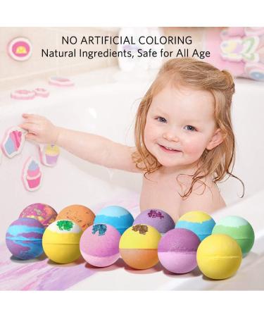 Organic Extra Large 12 Pack Handmade Bath Bombs Gift Set with Essential Oils and Shea Butter - Perfect Birthday and Valentines Gift for Women and Kids - Buy Online on SooperMarket.com