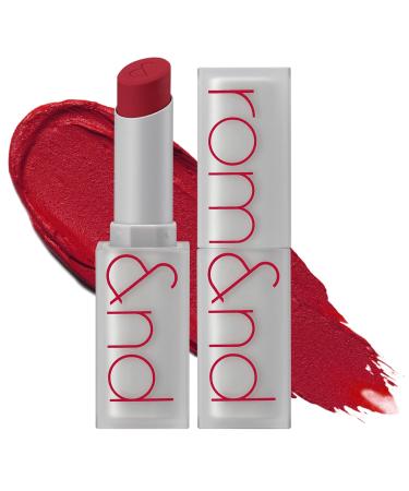 rom&nd Zero Matte Lipstick 3g  13 RED CARPET  Intense Color  Highly Pigmented  Last All Day  Weightless  Smooth Velvet Texture  Matte Finish  Without Drying or Flaking  Ultra-Adhesive Formula