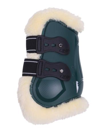 QHP fetlock boots Ontario with faux fur lining and quick fasteners (Warmblood Dark Green) Warmblood Dark Green