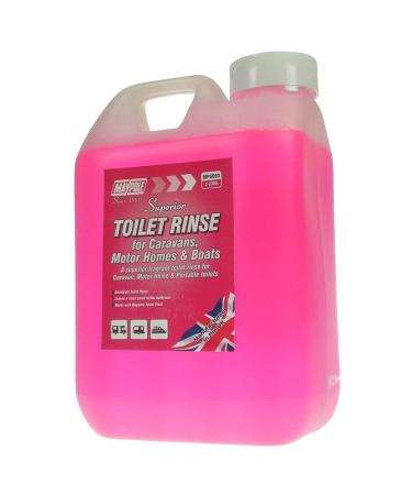 Maypole Superior 2 Liter Eco Pink Fragrant Toilet Rinse for Caravans Motorhomes Boats Portable Toilets