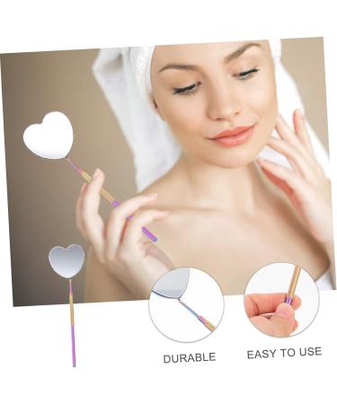 Beavorty 5pcs Eyelash Check Mirror - Stainless Steel Handheld Mirror for Lash Tech Supplies and Extension, Beauty Salon Tool - Buy Online on SooperMarket.com