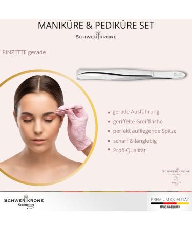 Premium Solingen Nail Care Set - Travel Black Nail Scissors File & Tweezers - Made in Germany - Buy Online on SooperMarket.com