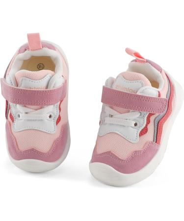 LACOFIA Baby Girls Pink Toddler Sneakers | Anti-Slip Rubber Sole | Size 5 UK Child - Buy Online on SooperMarket.com