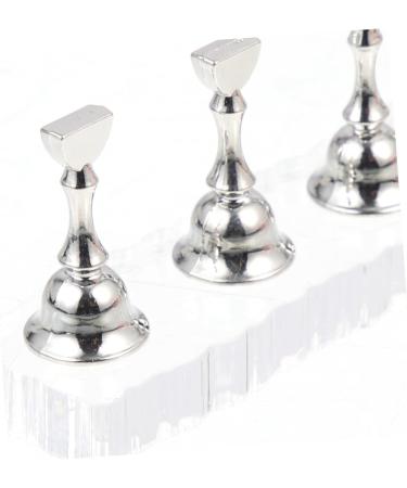 WOFASHPURET Metal Stand 1 Set Nail Art Base Press on Nail Stand Beauty Nail Display Acrylic Metal Nail Mud Creative Nail Display 19.50X2.00X0.80CM Silver - Buy Online on SooperMarket.com