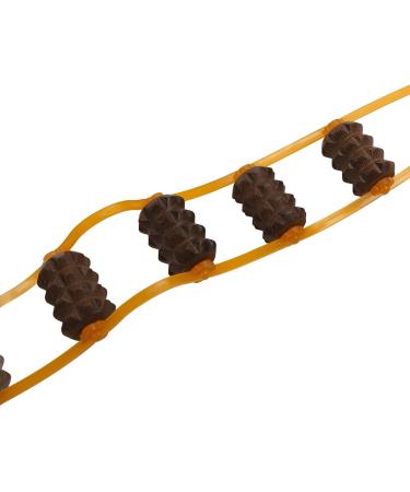 Wooden Back Massage Device - Meridian Therapy Band for Lymphatic Drainage & Muscle Regeneration | Neck Leg & Back Relief - Buy Online on SooperMarket.com