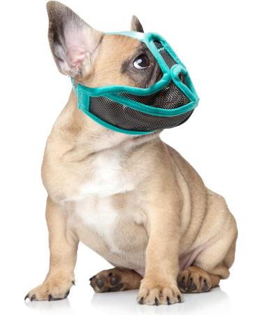 Dog Muzzle Short Snout Dog Muzzle Mesh Adjustable Breathable Anti Biting Bulldog for Anti-Biting Anti-Barking Licking(L) Large - Buy Online on SooperMarket.com