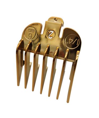 Gold Color Coded Professional Hair Clipper Guards Guides #3170-400 - 1/8 to 1 - Fits Most W Clippers - Buy Online on SooperMarket.com