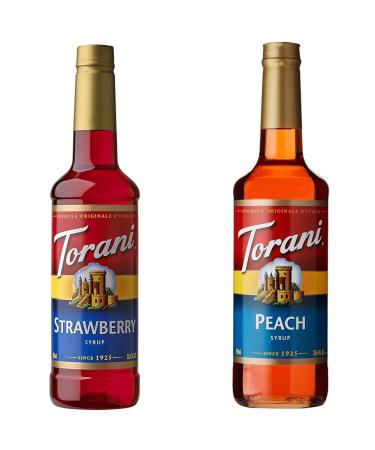 Torani Strawberry Flavour Syrup 750ml PET & Peach Flavor Syrup 750ml