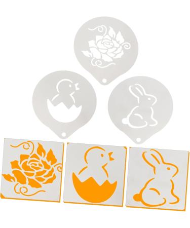 Zerodeko 3pcs Coffee Pull Pattern Molds for Chocolate Coffee Design Stencils Bunny Coffee Stencils Latte Art - Buy Online on SooperMarket.com