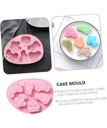 Alipis 2pcs Silicone Baking Mold Silicone Molds Fruit Tray Vehicle Chocolate Mold 3D Mousse Fondant Mold 21x16cm Pink - Buy Online on SooperMarket.com