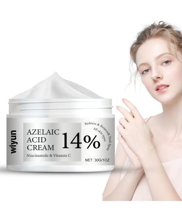 14% Azelaic Acid Cream - Azelaic Acid Serum Premium Azelaic Acid Facial Cream Redness Relief for Face Azelaic Acid for Face Balances Excess Sebum with Niacinamide & Vitamin C for All Skin Types 1 Oz