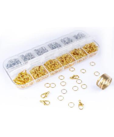 Anzlah 1200 pcs Gold & Silver Jump Rings & Lobster Clasps Fixing Kit with Pliers & Tweezers - O Rings for Jewelry Making - Buy Online on SooperMarket.com