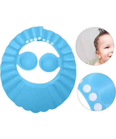 Baby Bathing Hat 6.6in Diameter Kids Shampoo Hat Silicone Ear Shower Hat for Children(Blue) - Buy Online on SooperMarket.com