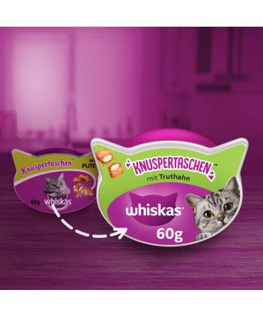 Buy Whiskas Crispy Cat Snacks with Turkey - 8x60g Packs | International Shipping Available - Buy Online on SooperMarket.com