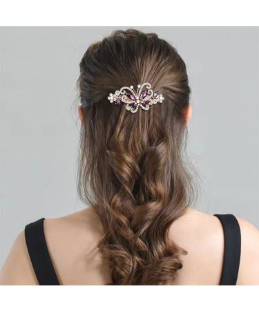 Sparkly Jeweled Butterfly Barrettes - 4 Pack Luxury Crystal Rhinestone Hair Clips - Buy Online on SooperMarket.com