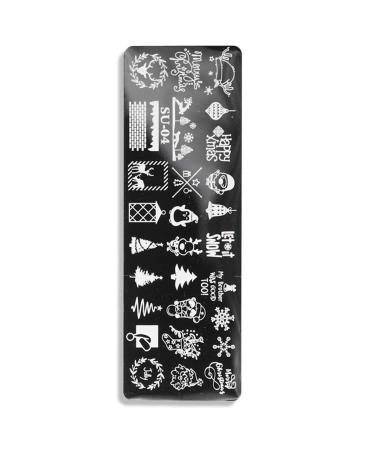 Sanwood nail stamps human facial pattern nail art stamp template manicure tool set manicure art stainless steel pressure plate for girls and women 4