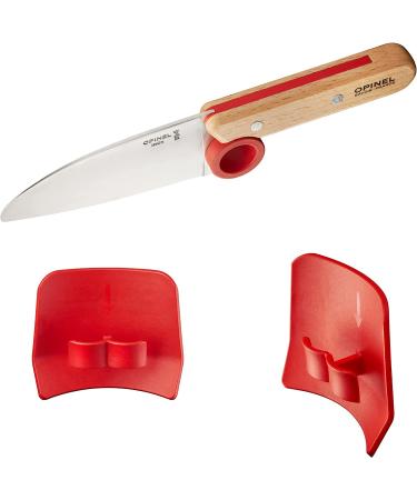 Opinel Le Petit Chef Knife Set | Child-Friendly Chef Knife with Rounded Tip and Finger Guard | Teach Kids Food Prep and Kitchen Safety | 2-Piece Set | Made in France - Buy Online on SooperMarket.com