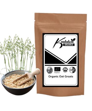 ORGANIC Certified oat groats raw (2kg- 5kg) Premium non-GMO 100% Natural no Additives or Preservatives Package may vary - Free UK delivery by Koalakoi (2 Kilograms) 2 Kilograms