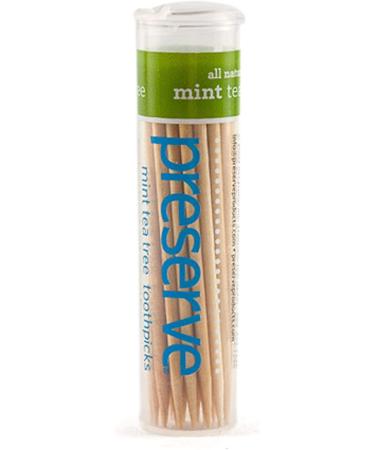 Preserve Mint Tea Tree Toothpicks - Set of 4 | Natural Dental Care Essentials - Buy Online on SooperMarket.com