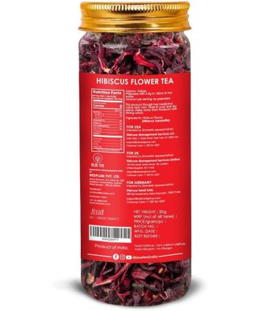 BLUE TEA - Hibiscus Flower Herbal Tea 100 Gram (Pack of 2) || NATURAL COLORANT | Detox || Used for Iced Tea Cocktails Mocktail & Syrups - Vegan - GMO Free | - Buy Online on SooperMarket.com