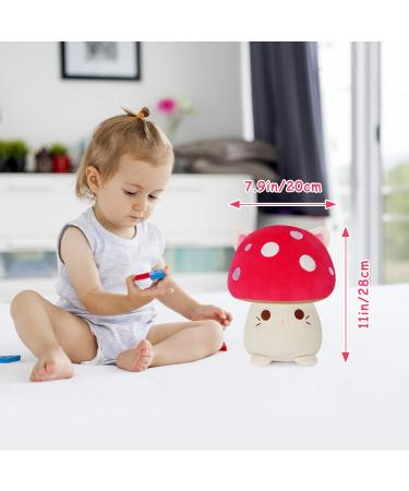 Yamepuia Mushroom Cat Plush Pillow - 11 Stuffed Animal Toy for Kids - Birthday Gift for Girls and Boys - Buy Online on SooperMarket.com