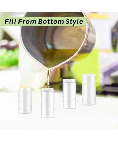10 Pcs Empty Deodorant Containers Bottom Fill Deodorant Bottles Refillable DIY Deodorant Tubes Lip Balm Tubes (white 15ml/0.5oz) 15ml/0.5oz white - Buy Online on SooperMarket.com