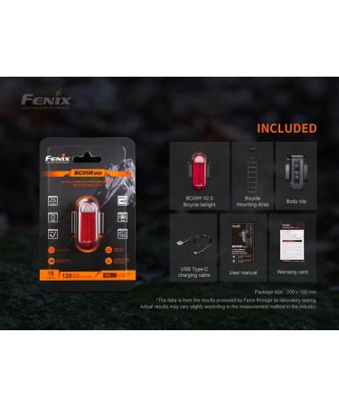 EdisonBright Fenix BC05R V2 USB-C Rechargeable Bike Light & Red Tail Light Bundle - Buy Online on SooperMarket.com