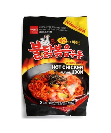 CNMART Wang Hot Chicken Udon Korean Style Stir Fried Noodle 442g