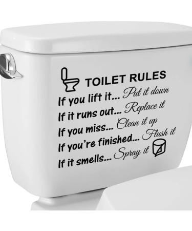 Jiuhong Funny Man's Woman's Washroom Toilet Sign Wall Sticker Home Decor - DIY Removable Bathroom WC Door Accessory for Kids Room - Buy Online on SooperMarket.com