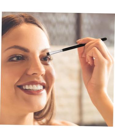 Baluue 12 Pcs Flat Eyebrow Brush Eyeliner Brush Cosmetics Tool Flat Concealer Brush Artificial Fiber Black - Buy Online on SooperMarket.com