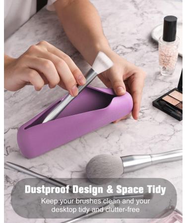 FERYES Travel Makeup Brush Holder L Purple - Portable & Stylish Cosmetic Organizer for Easy Travel - Buy Online on SooperMarket.com