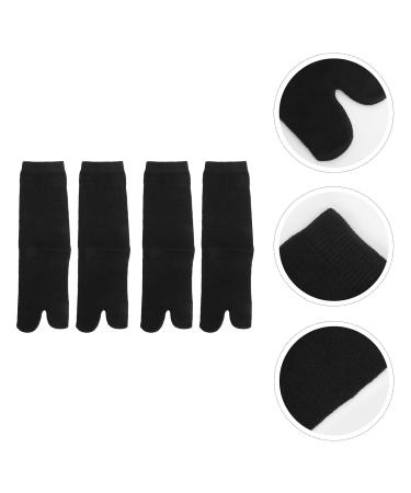 Holibanna Tabi Socks - 2 Pairs Black Cotton Toe Socks for Sandals | Casual Kimono Style | Free Shipping - Buy Online on SooperMarket.com
