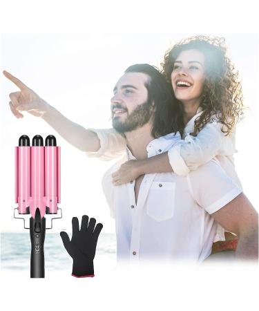 Coidak 3 Barrel Curling Iron Adjustable 25mm Waver for Long/Short Hair - Pink - Buy Online on SooperMarket.com