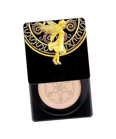 shamjina Mushroom Head Air Cushion BB Cream Makeup Base Primer Long Wear Nude Makeup Smoothly Lightweight Even Skin Brightening Pigment Concealer 20G Natural White