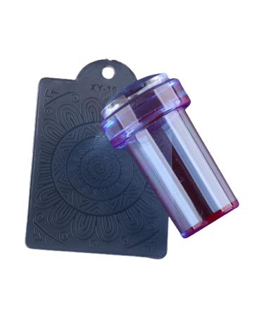 SANWOOD Nail Art Stamp Portable Reusable Nail Tool Stamp Seal for Fingernails Nails Manicure Tools Purple