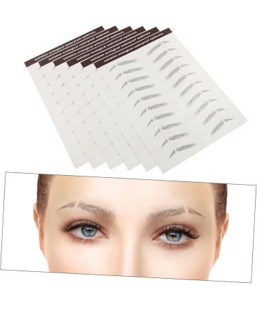 FOYTOKI 6pcs Eyebrow Stickers Brown Fake Eyebrows Makeup Eyebrow Transfer Black Eyebrow Water Transfer Paper 5.8X1X0.1CM Brown - Buy Online on SooperMarket.com