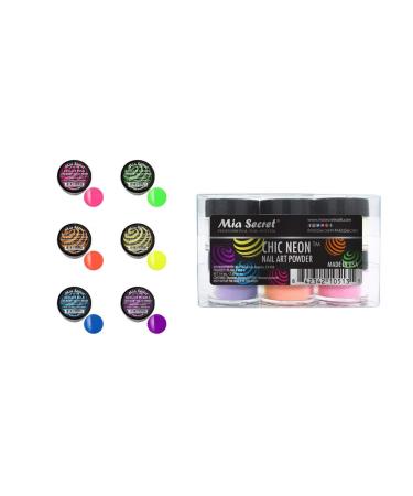Mia Secret Acrylic Powder - Chic NEON 6 pcs Acrylic New Collection!