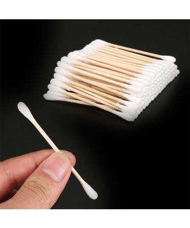 Toruiwa Double-Ended Cotton Swabs - Wooden Sticks for Makeup Removal Ear Cleaning & Wound Care - 100 Pieces - 8.5 x 2 x 7 cm - International Shipping Available - Buy Online on SooperMarket.com