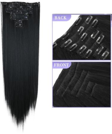 prinfantasy Halo Hair Extension Long Straight Clip in Synthetic Hairpiece Brown Hair Pieces for Women MW147 GBMW147 24 inch - Buy Online on SooperMarket.com