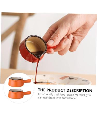 MAGICLULU 6 Pcs Mini Sauce Dish Milk Pasta Cooker Condiment Pot Coffe Creamer Espresso Mugs Coffee Mini Butter Seasoning Serving Dishes Dipping Sauce Bowls Sushi Drying Rack Ceramics Baby 8X5X3CMx3pcs Orangex3pcs - Buy Online on SooperMarket.com