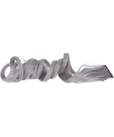 Hair Extension Synthetic Colorful Clip In Hairpiece Curling Wig for Party for Prom for Girls White tea ash - Buy Online on SooperMarket.com