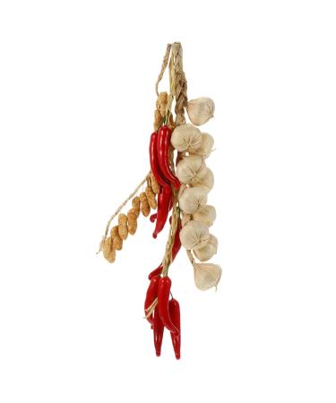ABOOFAN 6 Pcs Simulation Vegetable Pendant Houseplant House Plants Artificial Fake Vegetable Skewer Chili