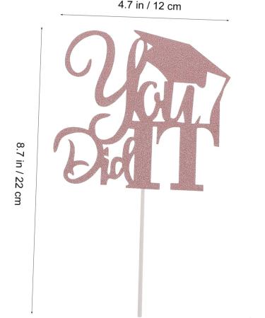 Warmhm 20 Pcs 2021 Graduation Cake Arrangement Cover Rose Goldx2pcs 13x13.5cmx2pcs - Buy Online on SooperMarket.com