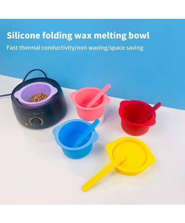 Silicone Wax Warmer Liner Set - Non-Stick Wax Bowl & Spatula Sticks - Perfect for Wax Melters - Pink - Buy Online on SooperMarket.com