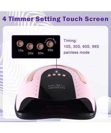 268W UV LED Nail Dryer for Gel Polish | 57 Dual Light Beads, 4 Timer Settings, Auto Sensor - Buy Online on SooperMarket.com