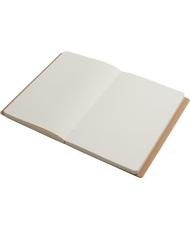 Kraft Cover Blank Sketch Book - 140x210mm - 112 Sheets/224 Pages - 100g Full Wood Paper - 350gsm Kraft Cover - Buy Online on SooperMarket.com