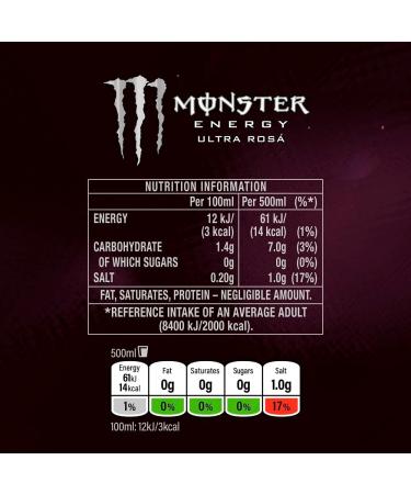 Monster Energy Ultra Rosa 4 x 500 ml - Buy Online on SooperMarket.com