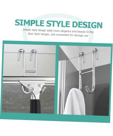 Cabilock 2pcs S Hook Towel Hanger Storage Hooks Door Hanging Hook Back Door Hanger Silver Stainless Steel - Buy Online on SooperMarket.com