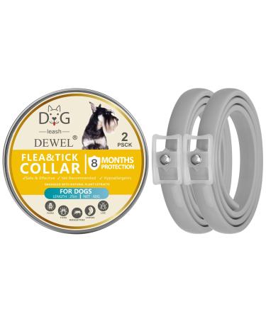 Dewel 2Pcs dog tick collar tick band for cats natural tick collar for dogs and cats reflective collar for ticks & fleas flea neck band against ticks mites